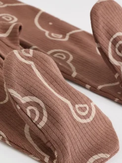 Marron - Lot de 4 dors-bien bébé à imprimé ours avec fermeture éclair bidirectionnelle (0mois-2ans)