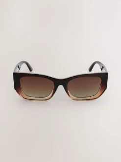 Marron - Lunettes de soleil carrées