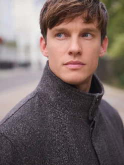 Marron - Manteau en entonnoir Blend en laine avec Vestes sans manches factice