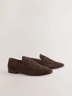 Marron - Mocassins en daim