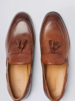 Marron - Mocassins MOSS Highgate à glands