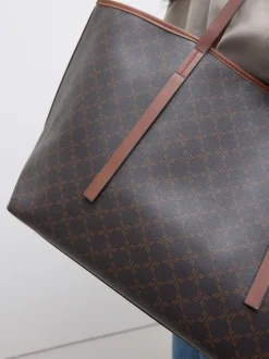 Marron à monogramme - Grand Sac épaule