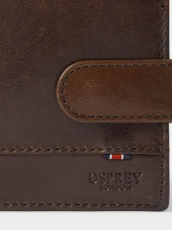 Marron - Osprey London The London Leather Coin Wallet