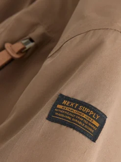 Marron - Parka imperméable doublée de borg (3mois-7ans)