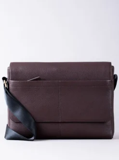 Marron - Sacoche messager pour ordinateur portable Lakeland Leather Crummock