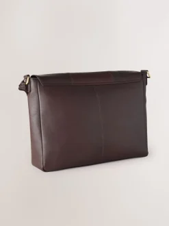 Marron - Signature Leather Messenger Bag