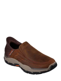 Marron - Skechers Respected Elgin Slip In Shoes