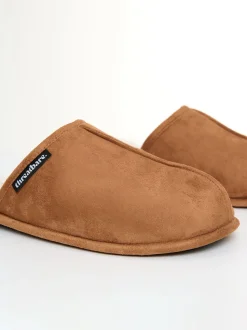Marron - Threadbare chaussons mules doublés de fausse fourrure