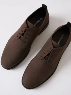 Marron - Threadbare Chaussures derby en faux daim