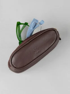 Marron - Étui Lakeland en cuir à deux verres