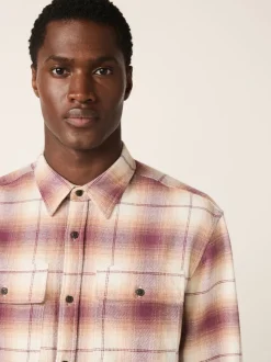 Marron - Vérifiez chemise à manches longues