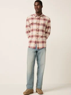 Marron - Vérifiez chemise à manches longues