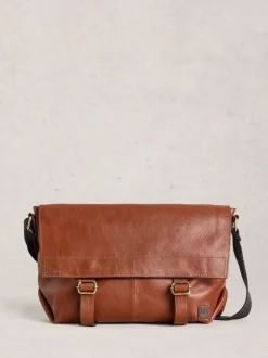 Marron - White Stuff Teddy Leather Messenger Bag