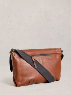 Marron - White Stuff Teddy Leather Messenger Bag