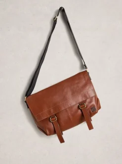 Marron - White Stuff Teddy Leather Messenger Bag