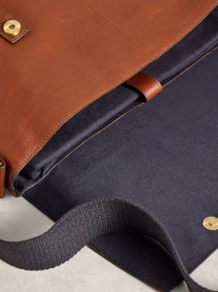 Marron - White Stuff Teddy Leather Messenger Bag