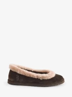 Marron cacao - Chaussons plats UGG Zora Ballet
