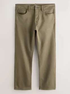 Marron champignon - Ajustement droit - Jeans stretch de confort