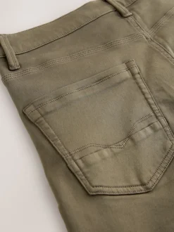 Marron champignon - Ajustement droit - Jeans stretch de confort