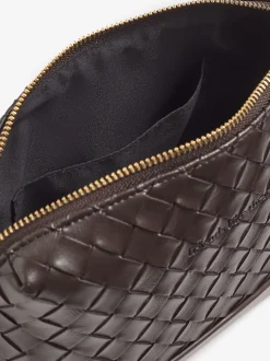 Marron choco - Sac à bandoulière Friends Like These tissé à poignée nouée