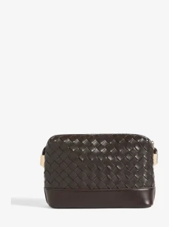 Marron choco - Sac à bandoulière Friends Like These tissé à poignée nouée