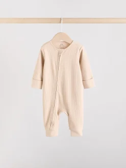 Marron chocolat - 3 Pack Baby Sleepsuits (0mths-3yrs)