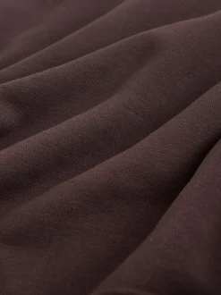 Marron chocolat - Ajustement régulier - Sweat-shirt à capuche en jersey riche en coton épais