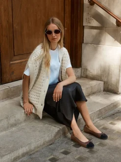 Marron chocolat - Ballerines à bout rond