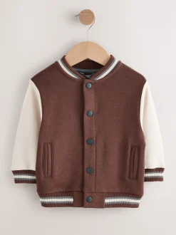 Marron chocolat - Blouson bomber en jersey (3mois-7ans)
