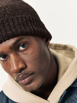Marron chocolat - Bonnet en chenille