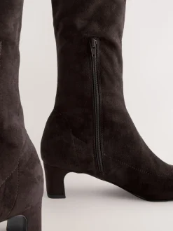 Marron chocolat - Bottes chaussettes Forever Comfort® à bout ciselé