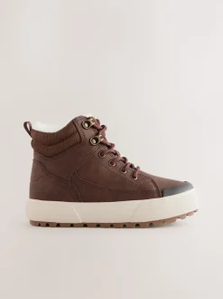 Marron chocolat - Bottes hautes à doublure chaude