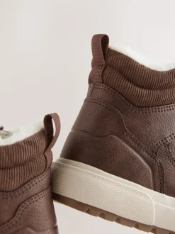 Marron chocolat - Bottes hautes à doublure chaude