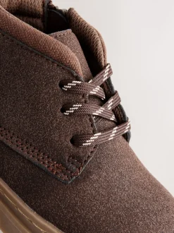 Marron chocolat - Bottes lacets