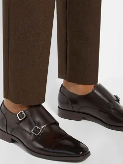 Marron chocolat - Coupe classique - Dune London Satchin Flex Sole Toecap Monk Shoes