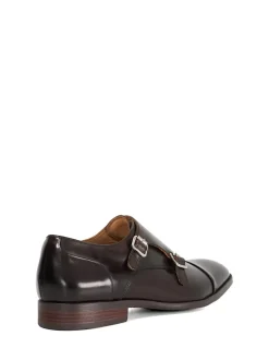 Marron chocolat - Coupe classique - Dune London Satchin Flex Sole Toecap Monk Shoes
