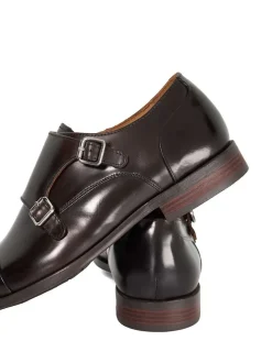Marron chocolat - Coupe classique - Dune London Satchin Flex Sole Toecap Monk Shoes