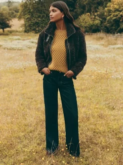 Marron chocolat - Friends Like These veste en Borg zippée