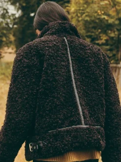 Marron chocolat - Friends Like These veste en Borg zippée