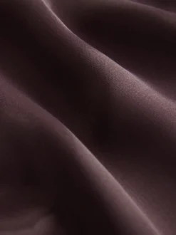 Marron chocolat - Jupe Midi Satin