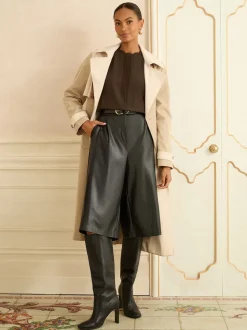 Marron chocolat - Love & Roses Chemisier à manches flûte 3/4