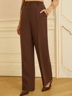 Marron chocolat - Love & Roses Pantalons amples
