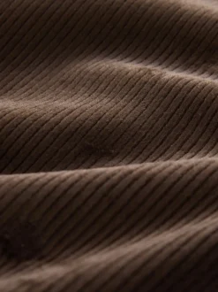 Marron chocolat - Pantalons en velours côtelé doux à jambe large