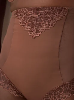 Marron chocolat - Slips gainants fermes pour le contrôle du ventre