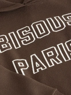 Marron chocolat - Sweat-shirt à capuche compact et confortable à Manches longues