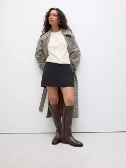 Marron chocolat en cuir - Bottes d’équitation plates Forever Comfort®