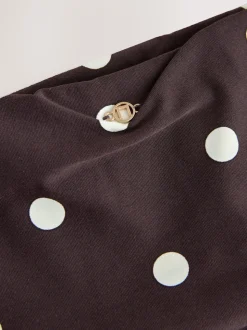 Marron chocolat/crème à pois - Bas de bikini