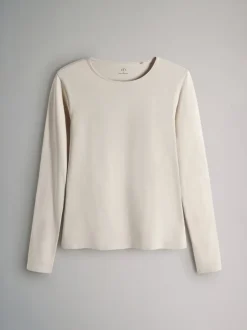 Marron chocolat/marron taupe/marron clair/neutre - The Set 7 Lot Manches longues Col rond T-shirt