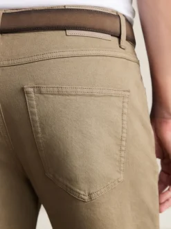 Marron fauve - Ajustement droit - Signature Ceinture Jeans