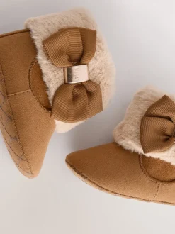 Marron fauve - Baker by Ted Baker Bébé Filles Faux Fur Trim Padders Bottes